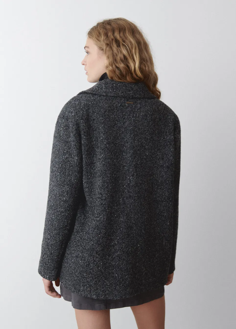 Abrigo Cruzado Jaspeado