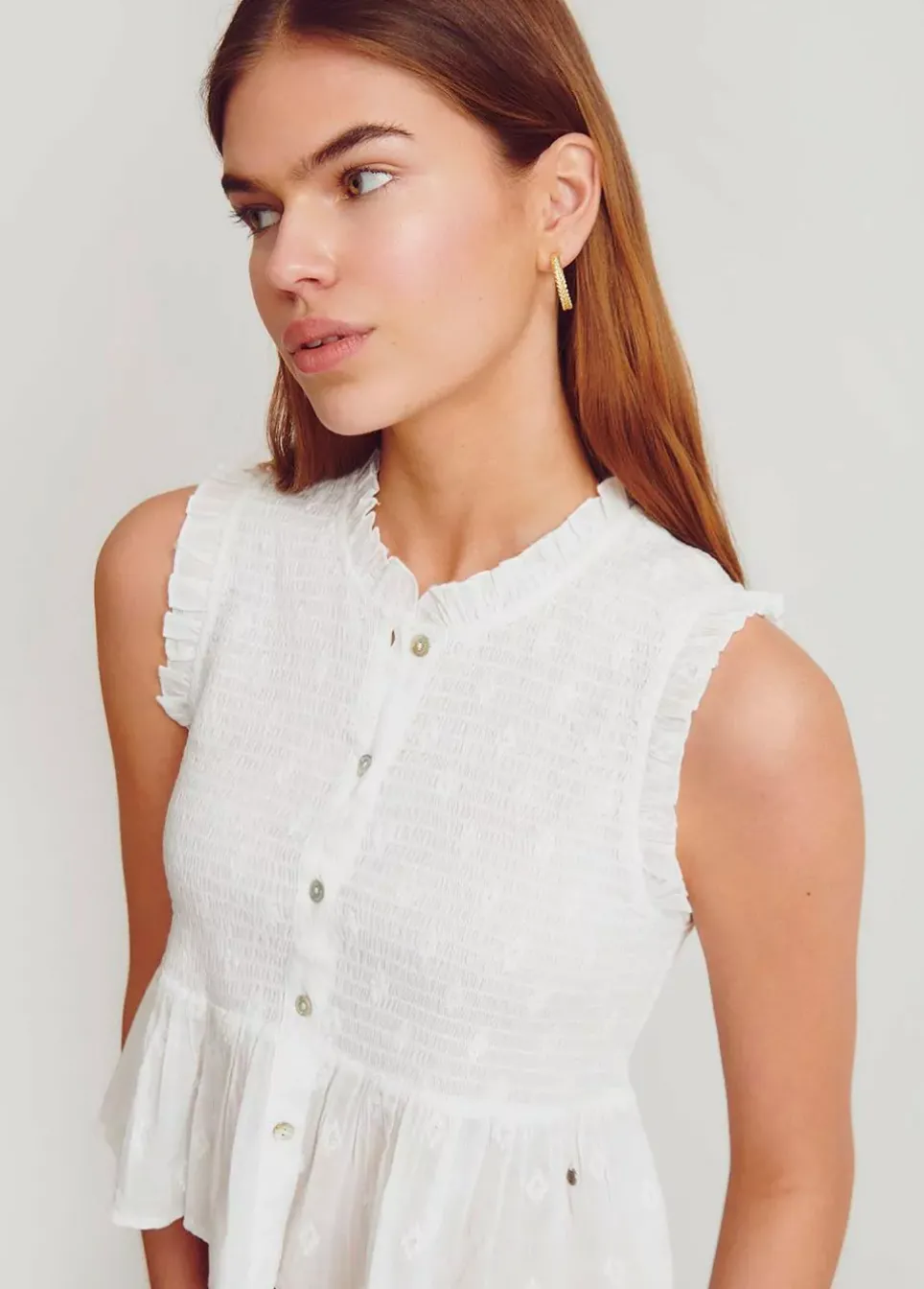 Blusa Smock Sin Mangas