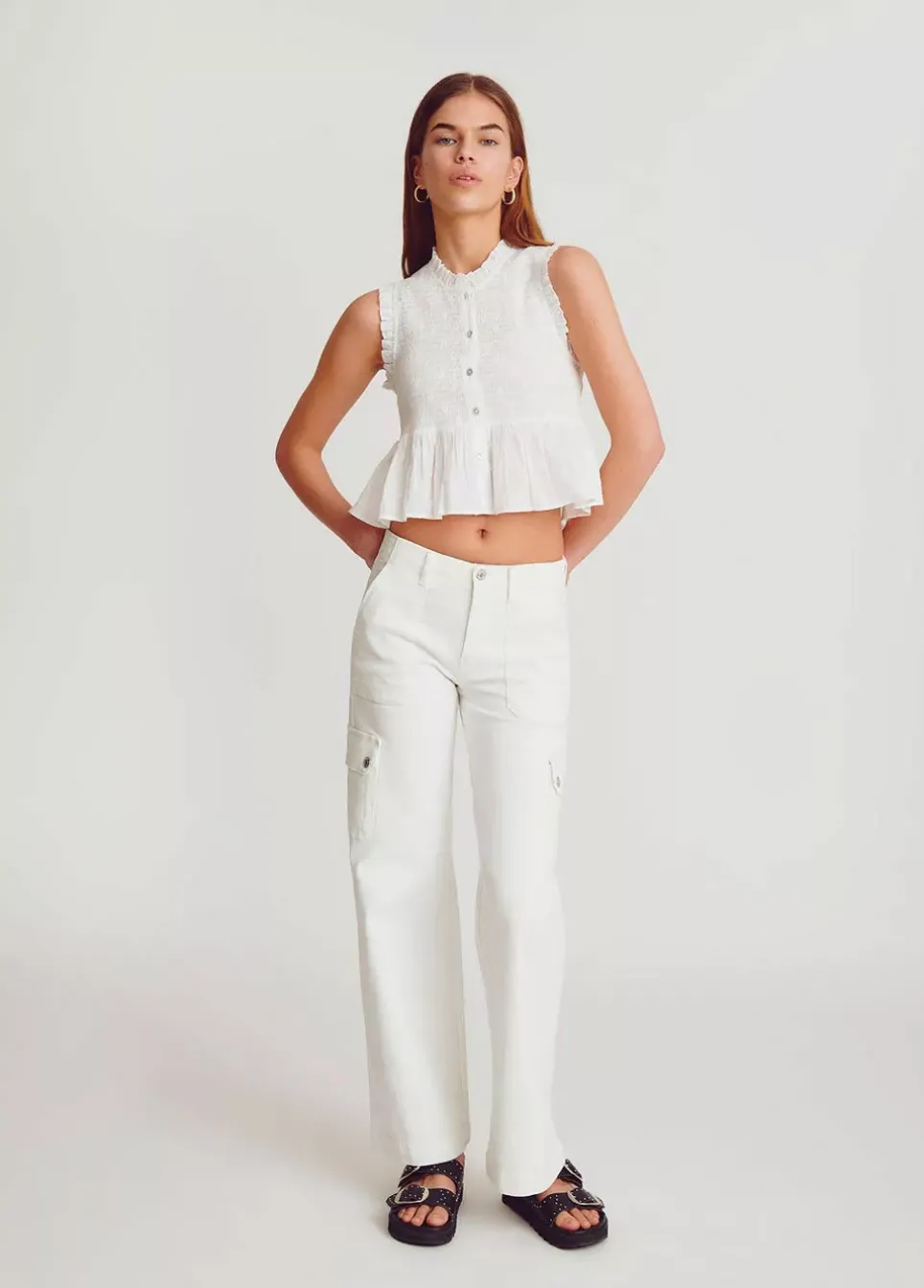 Blusa Smock Sin Mangas