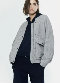 Bomber Bolsillos Delanteros Con Lana