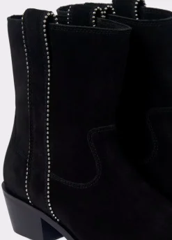 Botin Alto Tiras Bolitas Piel