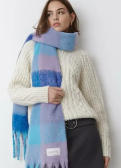 Bufanda Gruesa Cuadros Flecos