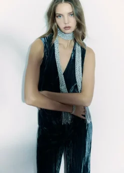 Bufanda Lentejuelas Fiesta Plata