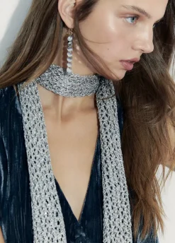 Bufanda Lentejuelas Fiesta Plata