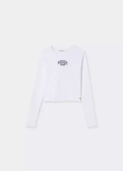 Camiseta Baby Tee Manga Larga