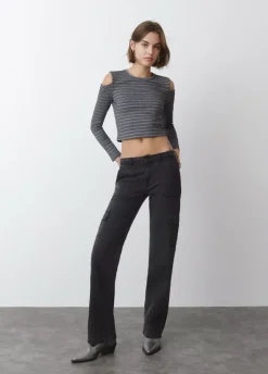 Camiseta Escote Hombros Rayas