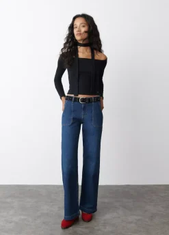 Camiseta Hombros Descubiertos Lazada