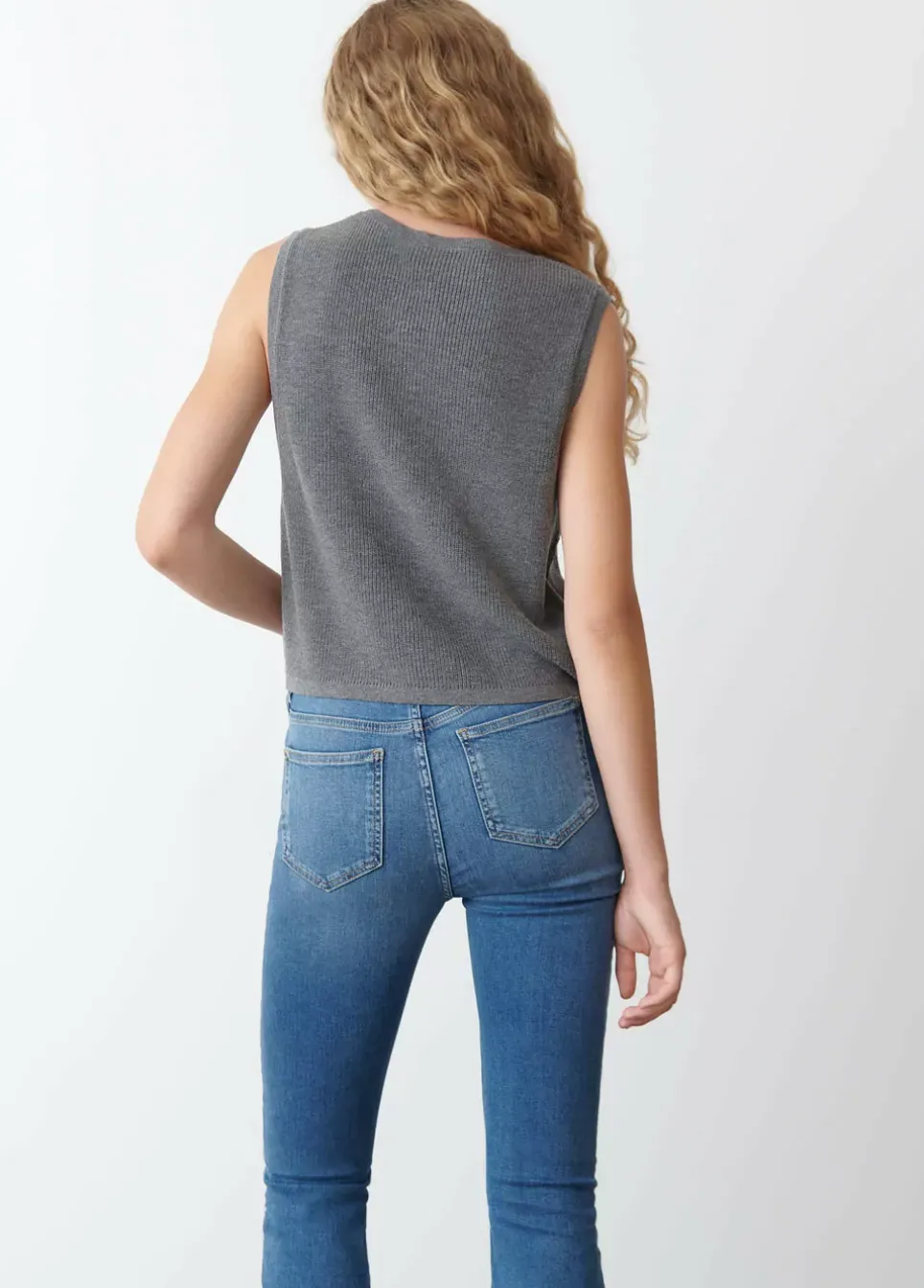 Chaleco Cuello Redondo Punto