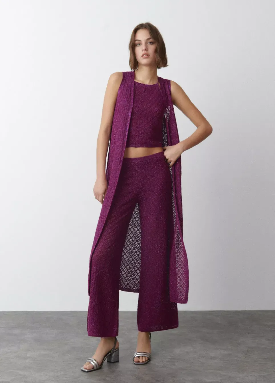 Chaleco Largo Hilo Metalizado