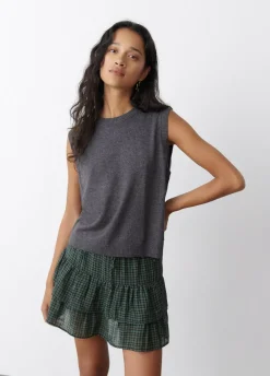 Chaleco Punto Fino Cuello Red