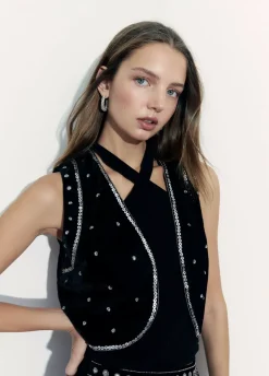 Chaleco Terciopelo Pedreria