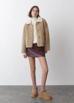 Chaqueta Borreguito Cuello Contraste