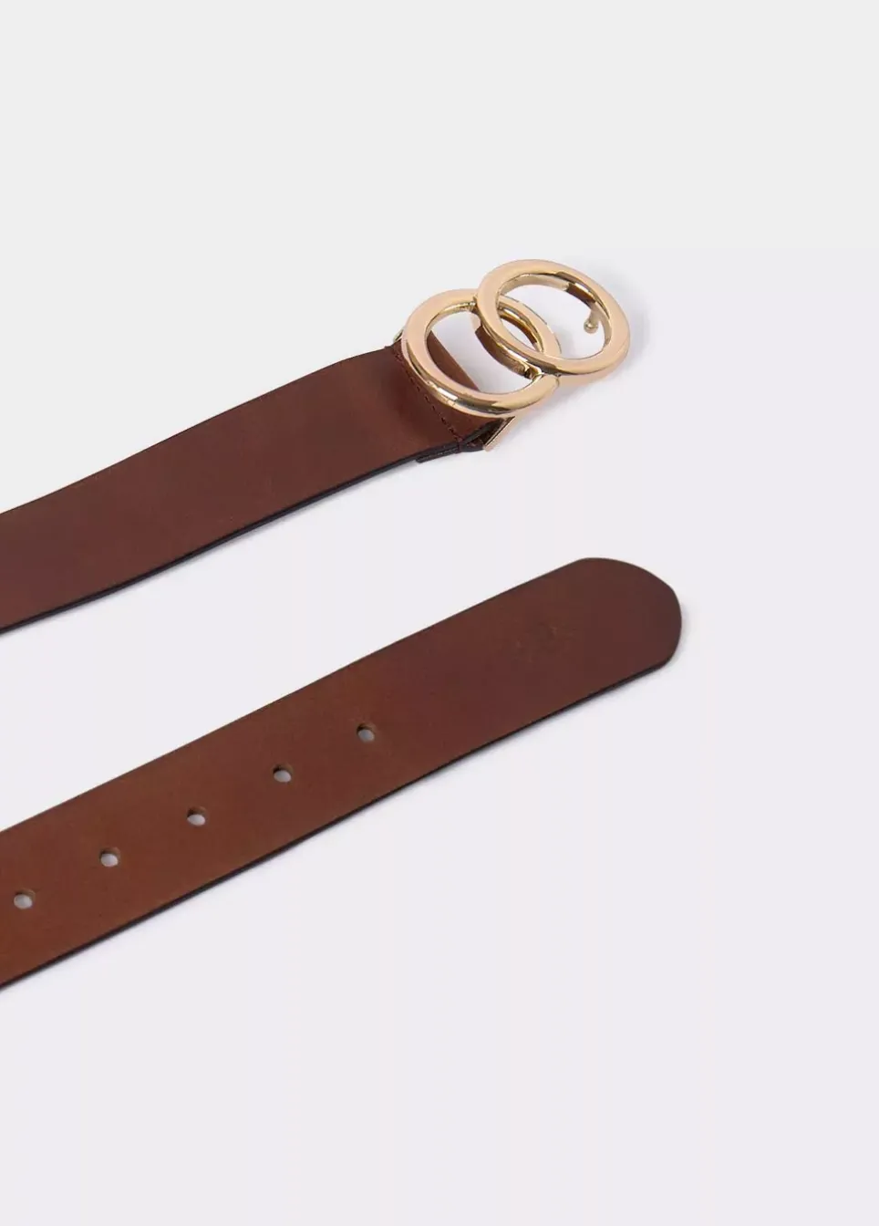 Cinturon Piel Hebilla Doble Piel