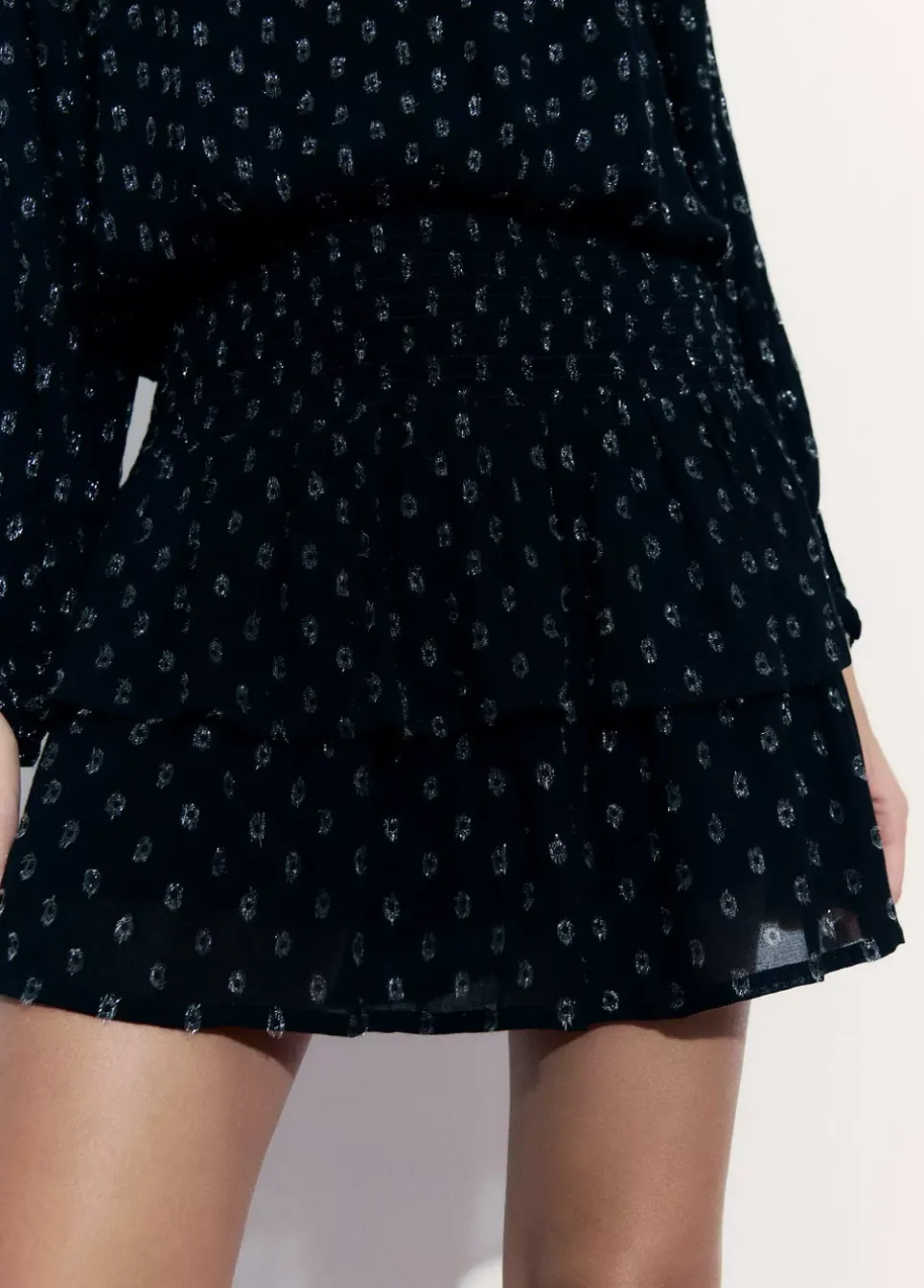 Falda Gomas Volantes Dobby