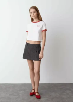 Falda Mini Tablas Raya Diplomatica