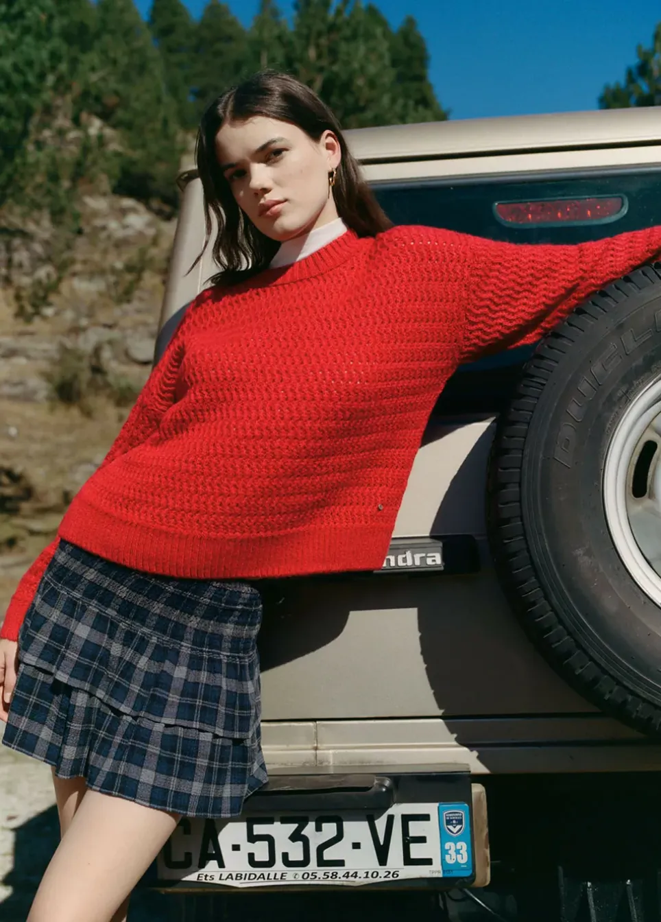 Falda Volantes Cuadros