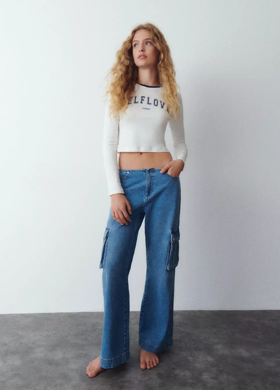 Jeans Cargo Bajo Cintura