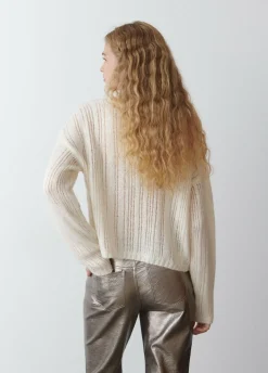 Jersey Calado Cuello Redondo Crudo