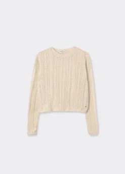 Jersey Calado Cuello Redondo Crudo