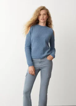 Jersey Chenilla Hombros Descubiertos