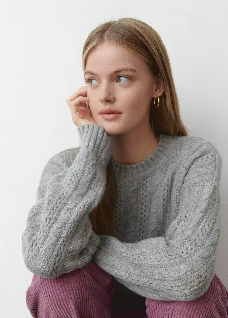 Jersey Trenzas Cuello Redondo