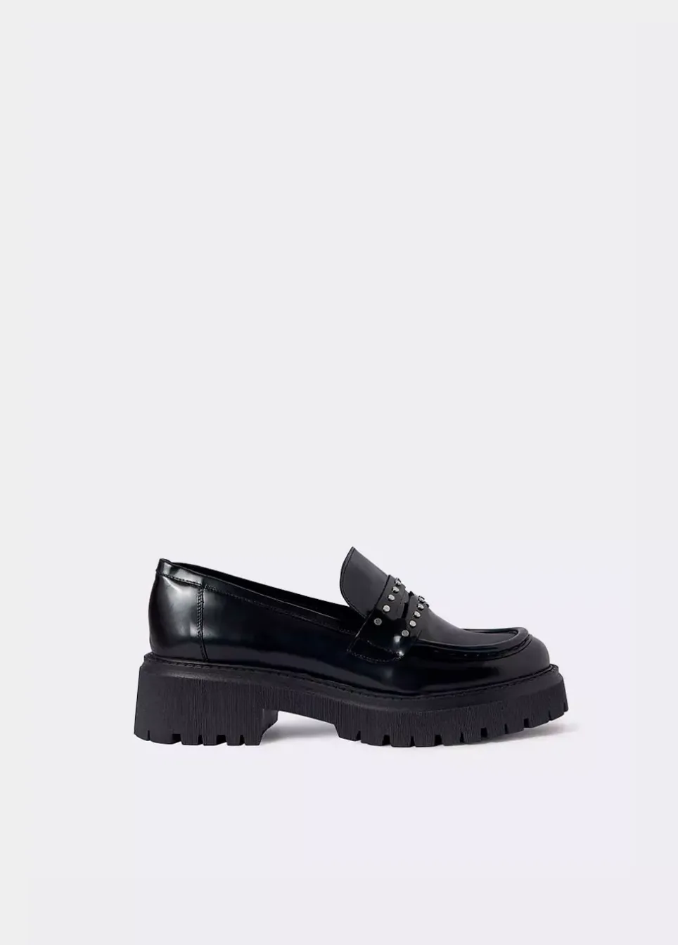 Mocasin Brillante Tachas Piel