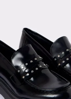 Mocasin Brillante Tachas Piel