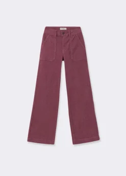 Pantalon Pana Culotte Bolsillo Frontal