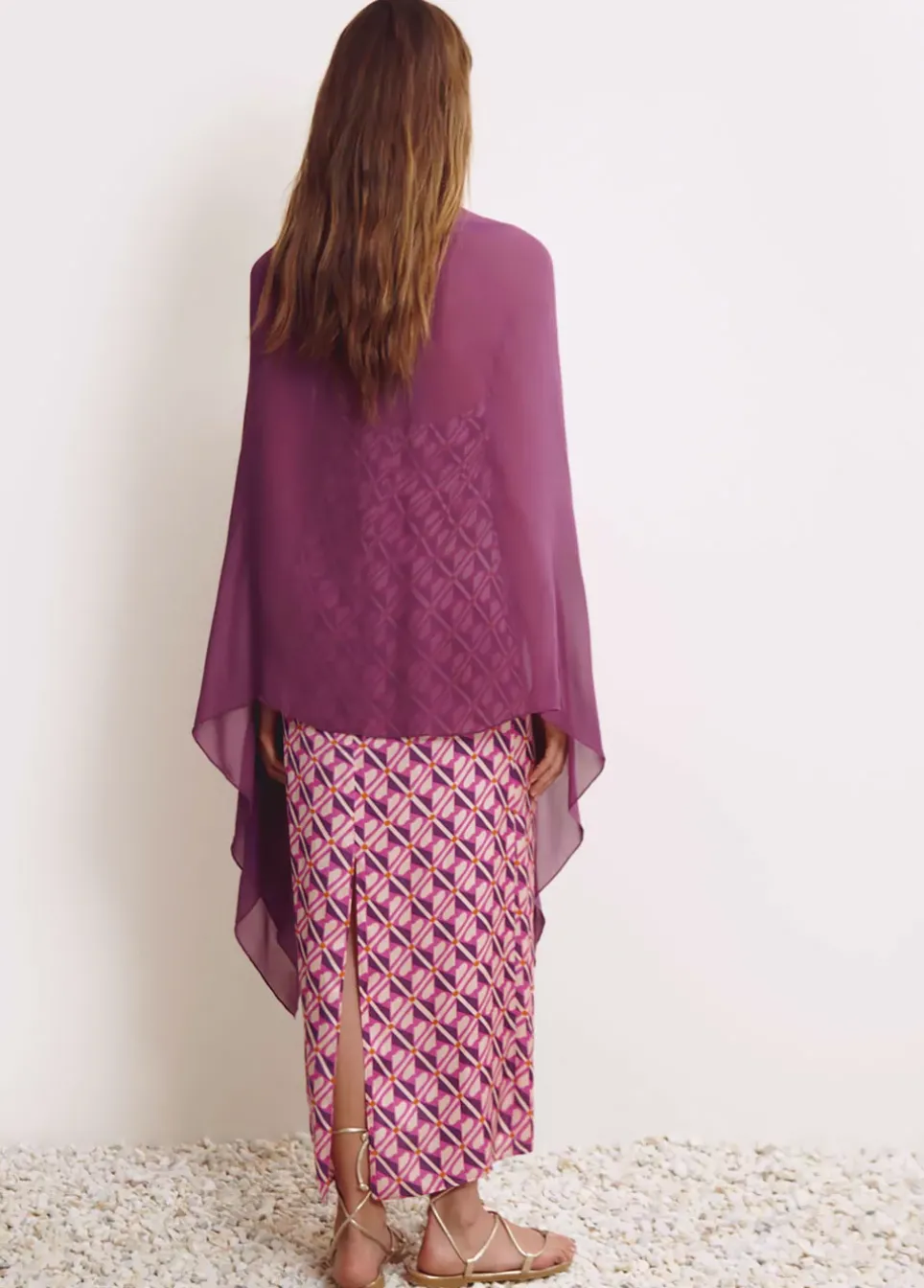 Shawl Liso Berenjena