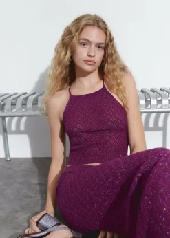 Top Punto Hilo Metalizado