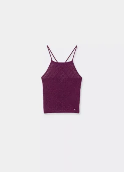 Top Punto Hilo Metalizado