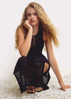 Vestido Calado Largo