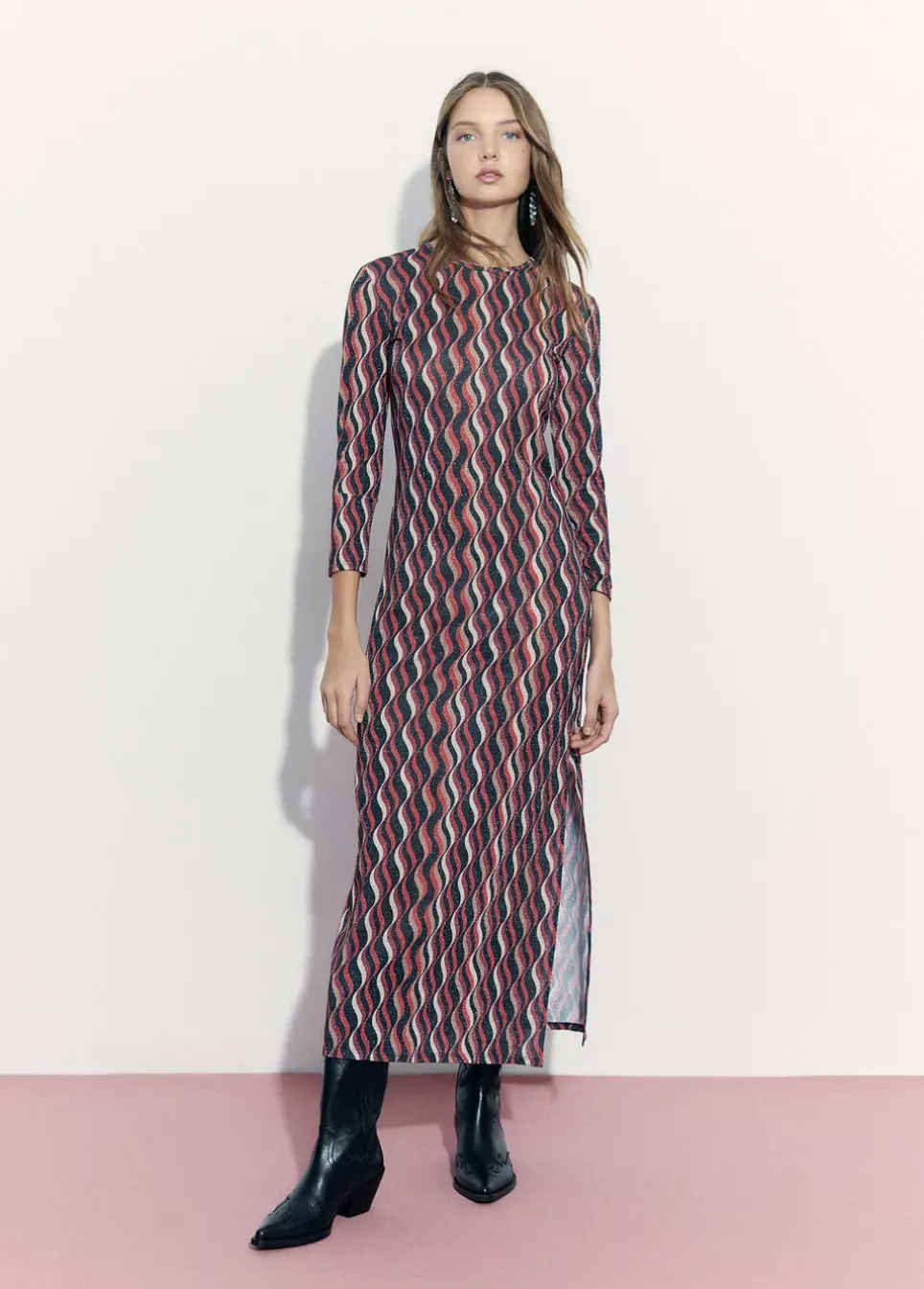 Vestido Estampado Ondas