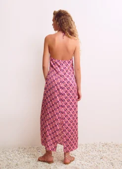 Vestido Halter Estampado Pop