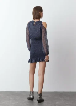 Vestido Hombros Cut Out Falda Smock