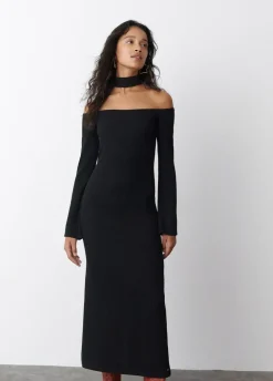 Vestido Largo Escote Hombros