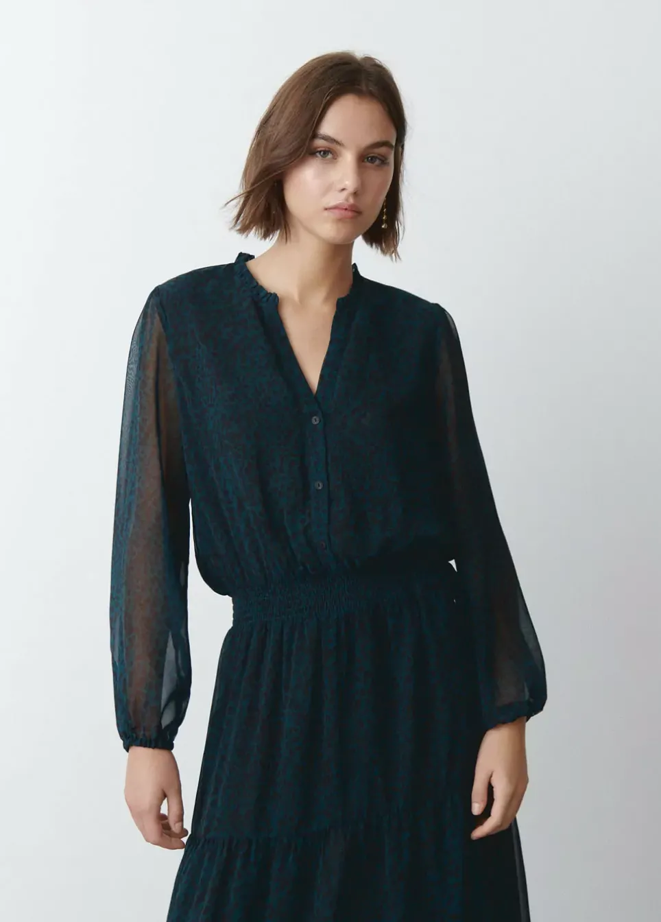 Vestido Largo Mancha Animal